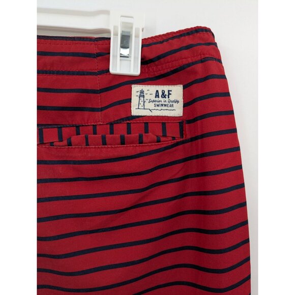 Abercrombie & Fitch Board Shorts Men Size 34 Striped Trunks Beach Sailor Retro - Picture 8 of 12